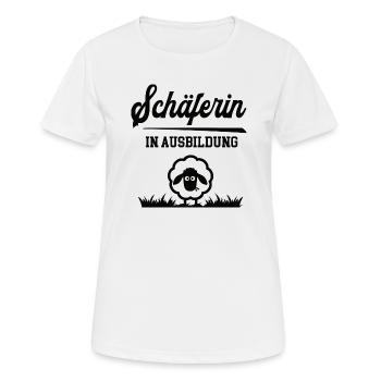 Schäferin in Ausbildung Schäferausbildung Schäfer - Frauen T-Shirt atmungsaktiv - Weiß - Vorne - AI Model Female 172 dark (172cm)