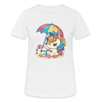Arc-en-ciel d’été - Un jeu de couleurs - T-shirt respirant Femme - blanc - Devant - AI Model Female 172 dark (172cm)