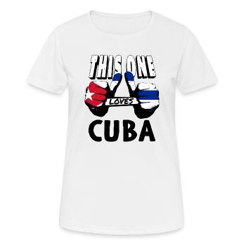 Cuba Flag Caribbean Vacation Cuba Travel Havana - Women's Breathable T-Shirt - white - Front - AI Model Female 172 dark (172cm)