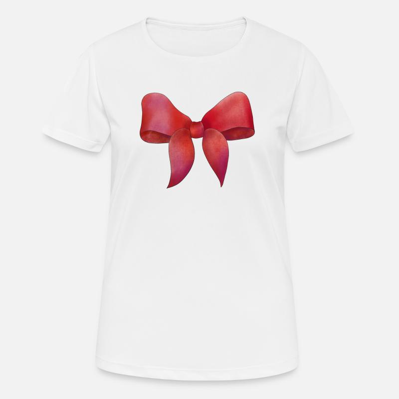 Red carnival bow - Women's Breathable T-Shirt - white