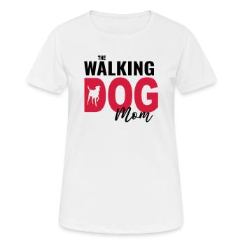 Hund lustig Gassi Frauchen Hundemama Hundehalter - Frauen T-Shirt atmungsaktiv - Weiß - Vorne - AI Model Female 172 dark (172cm)