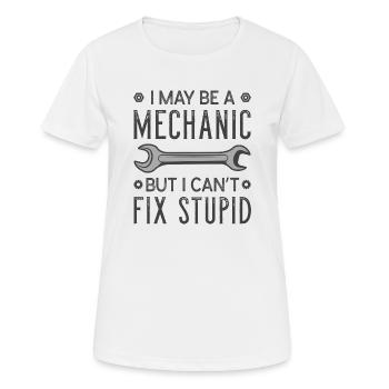 Mechanic Fix Stupid - Women's Breathable T-Shirt - white - Front - AI Model Female 172 dark (172cm)