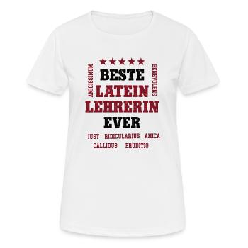 Beste Latein Lehrerin Schule Latinum Teacher Latin - Frauen T-Shirt atmungsaktiv - Weiß - Vorne - AI Model Female 172 dark (172cm)