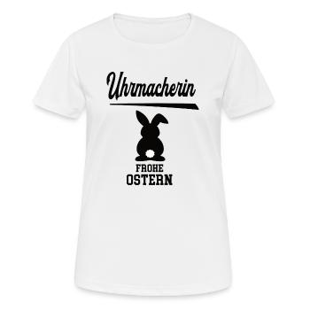 Uhrmacherin Frohe Ostern Oster Outfit Uhrmacher - Frauen T-Shirt atmungsaktiv - Weiß - Vorne - AI Model Female 172 dark (172cm)