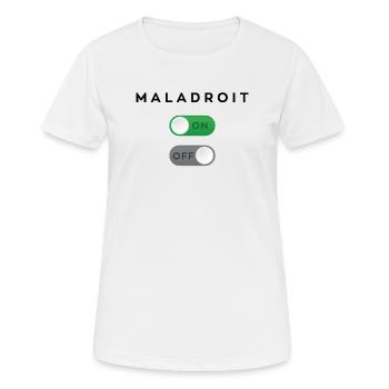 Maladroit mode on - T-shirt respirant Femme - blanc - Devant - AI Model Female 172 dark (172cm)