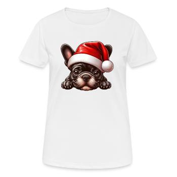 Frenchie Puppy Gifts - Women's Breathable T-Shirt - white - Front - AI Model Female 172 dark (172cm)
