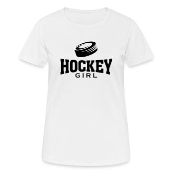 HOCKEY GIRL - Women's Breathable T-Shirt - white - Front - AI Model Female 172 dark (172cm)