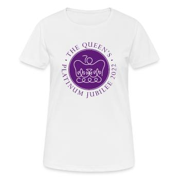 Queen 70th Anniversary of the Throne 2022 70 Years platinum - Women's Breathable T-Shirt - white - Front - AI Model Female 172 dark (172cm)
