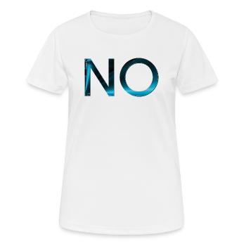 NEIN - Frauen T-Shirt atmungsaktiv - Weiß - Vorne - AI Model Female 172 dark (172cm)
