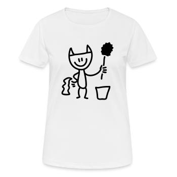 Putzteufel - Line - T-shirt respirant Femme - blanc - Devant - AI Model Female 172 dark (172cm)