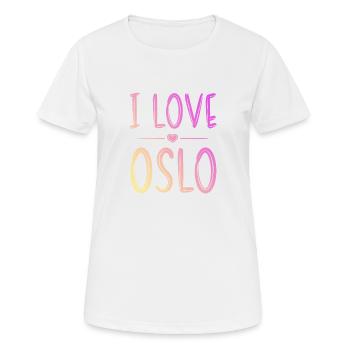 J’aime Oslo - T-shirt respirant Femme - blanc - Devant - AI Model Female 172 dark (172cm)