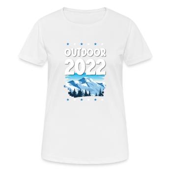 Outdoor 2022 - Women's Breathable T-Shirt - white - Front - AI Model Female 172 dark (172cm)