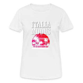 Italia Modus - Frauen T-Shirt atmungsaktiv - Weiß - Vorne - AI Model Female 172 dark (172cm)