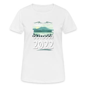 Outdoor 2022 - Women's Breathable T-Shirt - white - Front - AI Model Female 172 dark (172cm)