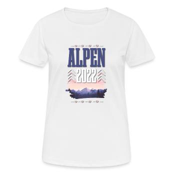 Alpes 2022 - T-shirt respirant Femme - blanc - Devant - AI Model Female 172 dark (172cm)