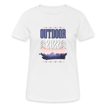 Outdoor 2022 - Women's Breathable T-Shirt - white - Front - AI Model Female 172 dark (172cm)
