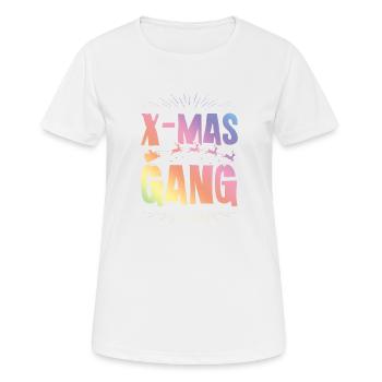 Gang de Noël - T-shirt respirant Femme - blanc - Devant - AI Model Female 172 dark (172cm)