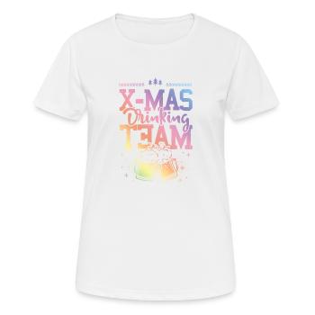 Équipe de consommation de Noël - T-shirt respirant Femme - blanc - Devant - AI Model Female 172 dark (172cm)