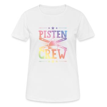Équipage des pistes - T-shirt respirant Femme - blanc - Devant - AI Model Female 172 dark (172cm)