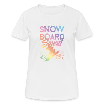 Snowboard Squad - Women's Breathable T-Shirt - white - Front - AI Model Female 172 dark (172cm)