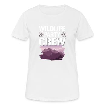 Équipe de fête de la faune - T-shirt respirant Femme - blanc - Devant - AI Model Female 172 dark (172cm)