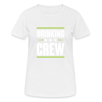 Équipage de consommation d’alcool - T-shirt respirant Femme - blanc - Devant - AI Model Female 172 dark (172cm)