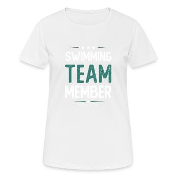 Swimming Team - Women's Breathable T-Shirt - white - Front - AI Model Female 172 dark (172cm)