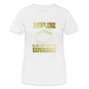 Expérience de bowling - T-shirt respirant Femme - blanc - Devant - AI Model Female 172 dark (172cm)