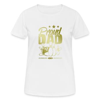 Papa Bowling - T-shirt respirant Femme - blanc - Devant - AI Model Female 172 dark (172cm)