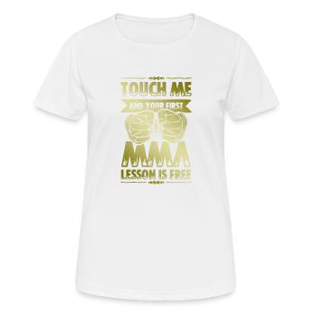 Mma Arts académiques mixtes - T-shirt respirant Femme - blanc - Devant - AI Model Female 172 dark (172cm)