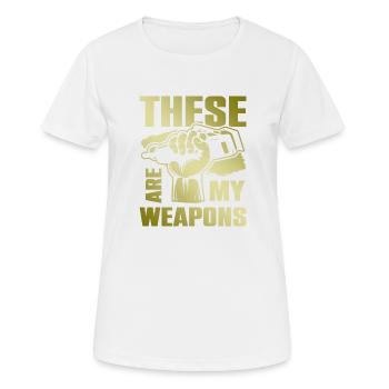 Barber weapons - Women's Breathable T-Shirt - white - Front - AI Model Female 172 dark (172cm)