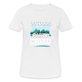 Équipe de fête en plein air - T-shirt respirant Femme - blanc - Devant - AI Model Female 172 dark (172cm)
