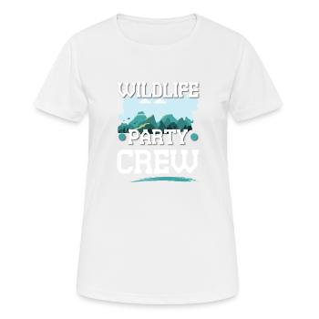 Équipage de la fête de la faune - T-shirt respirant Femme - blanc - Devant - AI Model Female 172 dark (172cm)