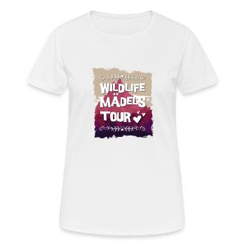 Wildlife Mädels Tour - Frauen T-Shirt atmungsaktiv - Weiß - Vorne - AI Model Female 172 dark (172cm)