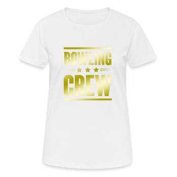 Équipe de bowling - T-shirt respirant Femme - blanc - Devant - AI Model Female 172 dark (172cm)