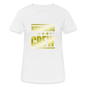 Kickboxing Crew - Frauen T-Shirt atmungsaktiv - Weiß - Vorne - AI Model Female 172 dark (172cm)