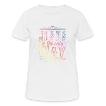 Jesus is the Way - Women's Breathable T-Shirt - white - Front - AI Model Female 172 dark (172cm)