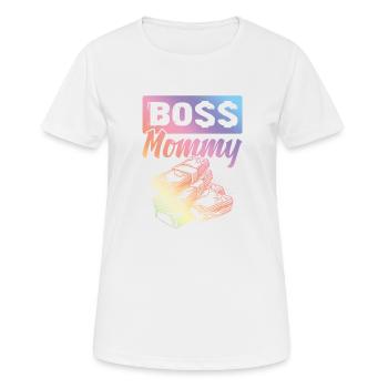 Boss Mommy - Frauen T-Shirt atmungsaktiv - Weiß - Vorne - AI Model Female 172 dark (172cm)