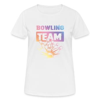 Bowling Team - Frauen T-Shirt atmungsaktiv - Weiß - Vorne - AI Model Female 172 dark (172cm)