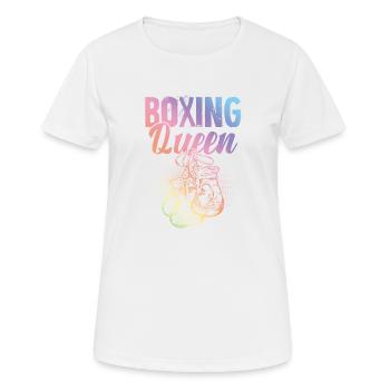 Reine de la boxe - T-shirt respirant Femme - blanc - Devant - AI Model Female 172 dark (172cm)