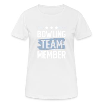 Bowling Team - Frauen T-Shirt atmungsaktiv - Weiß - Vorne - AI Model Female 172 dark (172cm)