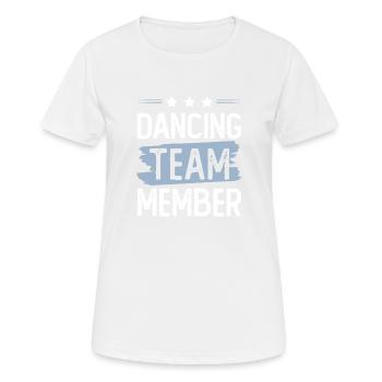 Dancing Team - Frauen T-Shirt atmungsaktiv - Weiß - Vorne - AI Model Female 172 dark (172cm)