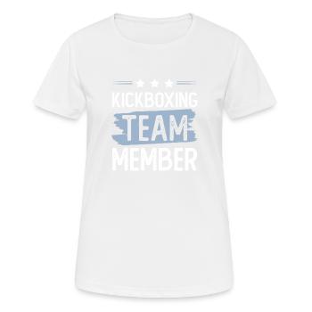 Kickboxing Team - Frauen T-Shirt atmungsaktiv - Weiß - Vorne - AI Model Female 172 dark (172cm)