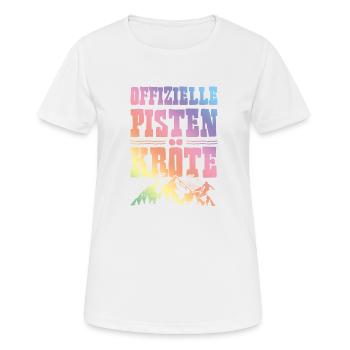 Ofizielle Pisten Kröte - Frauen T-Shirt atmungsaktiv - Weiß - Vorne - AI Model Female 172 dark (172cm)