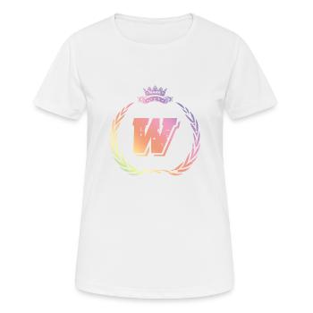 W Buchstabe Kranz - Frauen T-Shirt atmungsaktiv - Weiß - Vorne - AI Model Female 172 dark (172cm)
