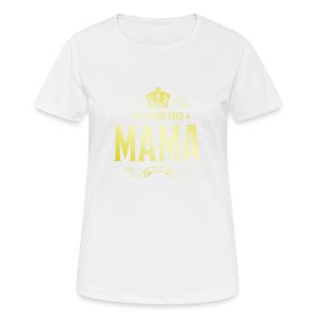 Ich werde Bald Mama - Frauen T-Shirt atmungsaktiv - Weiß - Vorne - AI Model Female 172 dark (172cm)