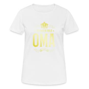 Ich werde Bald Oma - Frauen T-Shirt atmungsaktiv - Weiß - Vorne - AI Model Female 172 dark (172cm)