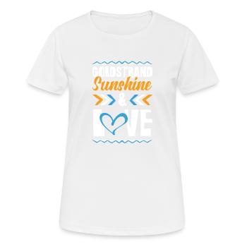 Amour des Sables d’Or - T-shirt respirant Femme - blanc - Devant - AI Model Female 172 dark (172cm)