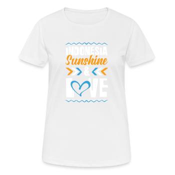 Indonésie Amour - T-shirt respirant Femme - blanc - Devant - AI Model Female 172 dark (172cm)