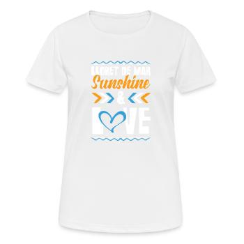 Lloret De Mar Love - T-shirt respirant Femme - blanc - Devant - AI Model Female 172 dark (172cm)